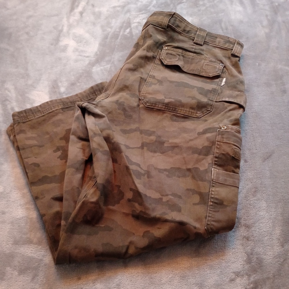 Duluth‎ Trading Cargo Pants Mens 42x30 Camo Flex Fire Hose Relaxed Fit Workwear